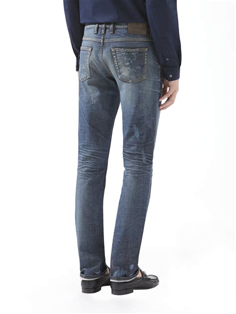 gucci men's skinny jeans|designer jeans for guys Gucci.